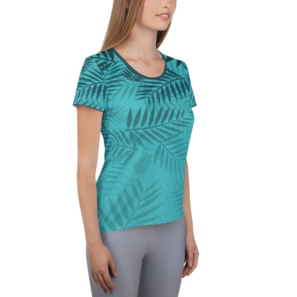 Women's Athletic T-shirt - Turquoise Farn