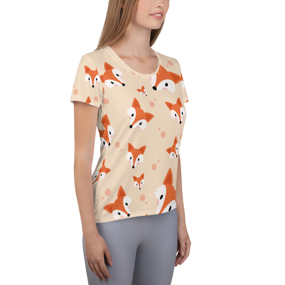 Women's Athletic T-shirt - Beige Fox