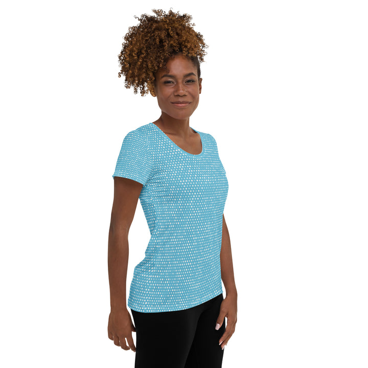 Women's Athletic T-shirt - Blue-White Lost