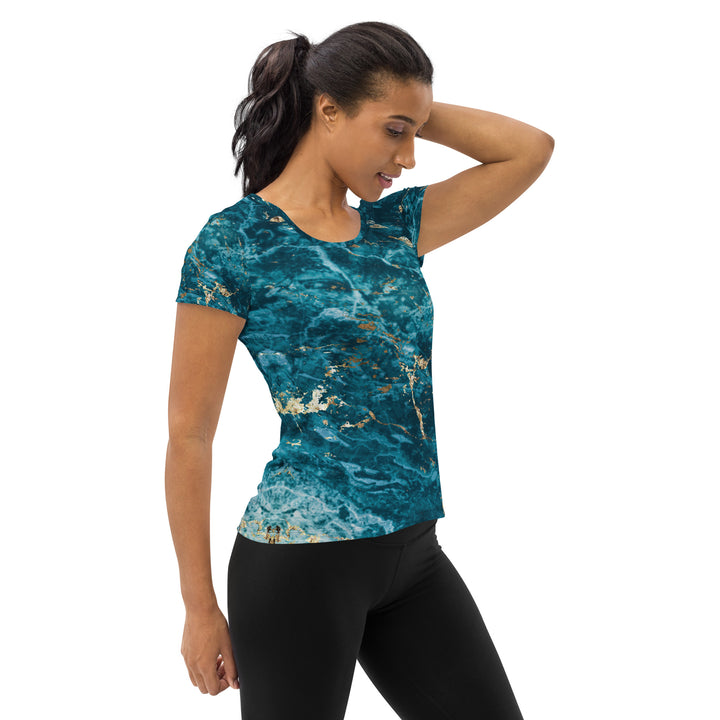 Women's Athletic T-shirt - Blue Energy